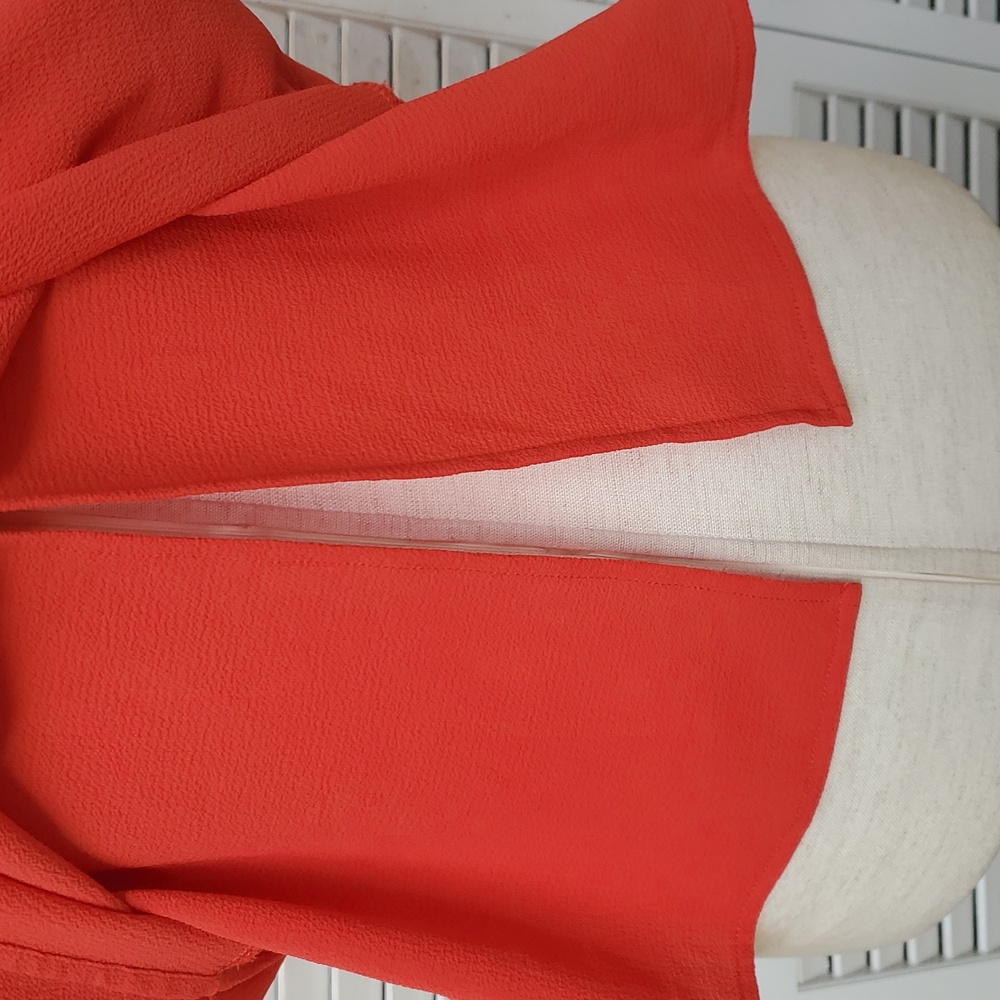 Strapless Red Layered Split Back Top S - image 4